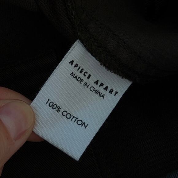 Apiece Apart Mirabelle Deep Olive High-rise Wide Leg Trouser Pants, size 12 - Picture 8 of 9